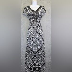Style & Co. Black and White Maxi Dress